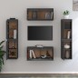 vidaXL Muebles para TV 6 piezas madera maciza de pino gris