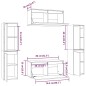 vidaXL Muebles para TV 6 piezas madera maciza de pino gris