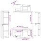 vidaXL Muebles para TV 6 piezas madera maciza de pino
