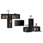 vidaXL Muebles para TV 6 piezas madera maciza de pino negro vidaXL Muebles para TV 6 piezas madera maciza de pino negro