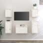 vidaXL Muebles para TV 5 piezas madera maciza de pino blanco vidaXL Muebles para TV 5 piezas madera maciza de pino blanco