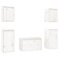 vidaXL Muebles para TV 5 piezas madera maciza de pino blanco vidaXL Muebles para TV 5 piezas madera maciza de pino blanco