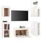 vidaXL Muebles para TV 5 piezas madera maciza de pino blanco vidaXL Muebles para TV 5 piezas madera maciza de pino blanco