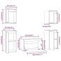 vidaXL Muebles para TV 5 piezas madera maciza de pino marrón miel