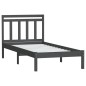 vidaXL Estructura de cama de madera maciza de pino gris 100x200 cm vidaXL Estructura de cama de madera maciza de pino gris 100x200 cm