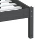 vidaXL Estructura de cama de madera maciza de pino gris 100x200 cm vidaXL Estructura de cama de madera maciza de pino gris 100x200 cm