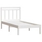 vidaXL Estructura de cama individual madera maciza blanco 90x190 cm vidaXL Estructura de cama individual madera maciza blanco 90x190 cm