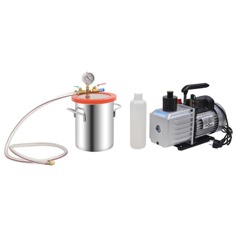 vidaXL Cámara de vacío con bomba de 2 etapas 5,5 L vidaXL Cámara de vacío con bomba de 2 etapas 5,5 L
