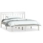 vidaXL Estructura de cama doble de madera maciza blanca 120x190cm vidaXL Estructura de cama doble de madera maciza blanca 120x190cm
