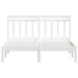 vidaXL Estructura de cama doble de madera maciza blanca 120x190cm vidaXL Estructura de cama doble de madera maciza blanca 120x190cm