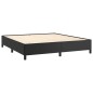 vidaXL Estructura de cama de cuero sintético negro 160x200 cm vidaXL Estructura de cama de cuero sintético negro 160x200 cm