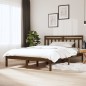 vidaXL Estructura de cama doble madera maciza marrón 120x190cm vidaXL Estructura de cama doble madera maciza marrón 120x190cm