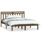 vidaXL Estructura de cama doble madera maciza marrón 120x190cm vidaXL Estructura de cama doble madera maciza marrón 120x190cm