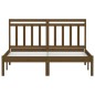 vidaXL Estructura de cama doble madera maciza marrón 120x190cm vidaXL Estructura de cama doble madera maciza marrón 120x190cm