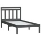 vidaXL Estructura de cama madera maciza de pino gris 90x200 cm vidaXL Estructura de cama madera maciza de pino gris 90x200 cm