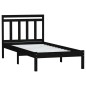 vidaXL Estructura de cama madera maciza de pino negro 100x200 cm vidaXL Estructura de cama madera maciza de pino negro 100x200 cm
