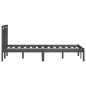 vidaXL Estructura de cama de madera maciza de pino gris 200x200 cm vidaXL Estructura de cama de madera maciza de pino gris 200x200 cm