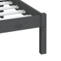 vidaXL Estructura de cama de madera maciza de pino gris 200x200 cm vidaXL Estructura de cama de madera maciza de pino gris 200x200 cm