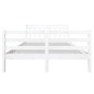 vidaXL Estructura de cama doble de madera maciza blanco 135x190 cm vidaXL Estructura de cama doble de madera maciza blanco 135x190 cm