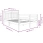 vidaXL Estructura de cama doble de madera maciza blanco 135x190 cm vidaXL Estructura de cama doble de madera maciza blanco 135x190 cm