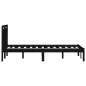 vidaXL Estructura de cama de madera maciza de pino negro 200x200 cm vidaXL Estructura de cama de madera maciza de pino negro 200x200 cm