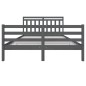 vidaXL Estructura de cama de madera maciza gris 160x200 cm