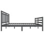 vidaXL Estructura de cama de madera maciza gris 160x200 cm