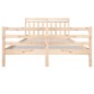 vidaXL Estructura de cama de madera maciza 160x200 cm vidaXL Estructura de cama de madera maciza 160x200 cm