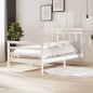 vidaXL Estructura de cama madera maciza blanca 100x200 cm vidaXL Estructura de cama madera maciza blanca 100x200 cm