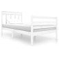 vidaXL Estructura de cama madera maciza blanca 100x200 cm vidaXL Estructura de cama madera maciza blanca 100x200 cm
