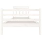 vidaXL Estructura de cama madera maciza blanca 100x200 cm vidaXL Estructura de cama madera maciza blanca 100x200 cm