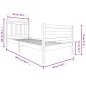 vidaXL Estructura de cama madera maciza 90x200 cm vidaXL Estructura de cama madera maciza 90x200 cm