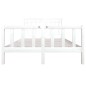 vidaXL Estructura de cama de madera maciza blanca 140x190 cm