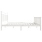 vidaXL Estructura de cama de madera maciza blanca 140x190 cm