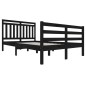 vidaXL Estructura de cama madera maciza negra 120x200 cm vidaXL Estructura de cama madera maciza negra 120x200 cm