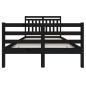vidaXL Estructura de cama madera maciza negra 120x200 cm vidaXL Estructura de cama madera maciza negra 120x200 cm