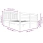 vidaXL Estructura de cama madera maciza negra 120x200 cm vidaXL Estructura de cama madera maciza negra 120x200 cm