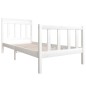 vidaXL Estructura de cama madera maciza blanco individual 90x190 cm vidaXL Estructura de cama madera maciza blanco individual 90x190 cm