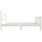 vidaXL Estructura de cama madera maciza blanco individual 90x190 cm vidaXL Estructura de cama madera maciza blanco individual 90x190 cm