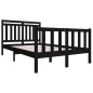 vidaXL Estructura cama madera maciza negra 4FT pequeña doble 120x190cm vidaXL Estructura cama madera maciza negra 4FT pequeña doble 120x190cm