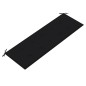 vidaXL Banco Batavia con cojín negro madera maciza de teca 150 cm vidaXL Banco Batavia con cojín negro madera maciza de teca 150 cm