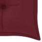 vidaXL Banco Batavia con cojín rojo vino madera maciza de teca 150 cm vidaXL Banco Batavia con cojín rojo vino madera maciza de teca 150 cm