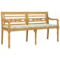 vidaXL Banco Batavia con cojín estampado de hojas madera de teca 150cm vidaXL Banco Batavia con cojín estampado de hojas madera de teca 150cm