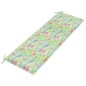 vidaXL Banco Batavia con cojín estampado de hojas madera de teca 150cm vidaXL Banco Batavia con cojín estampado de hojas madera de teca 150cm