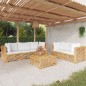 vidaXL Juego muebles de jardín 6 piezas y cojines madera maciza teca