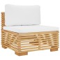 vidaXL Juego muebles de jardín 3 piezas y cojines madera maciza teca vidaXL Juego muebles de jardín 3 piezas y cojines madera maciza teca