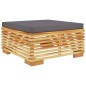 vidaXL Juego muebles de jardín 9 piezas y cojines madera maciza teca
