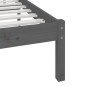 vidaXL Estructura de cama madera maciza de pino gris 135x190 cm vidaXL Estructura de cama madera maciza de pino gris 135x190 cm