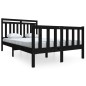 vidaXL Estructura de cama de madera maciza negra 120x200 cm vidaXL Estructura de cama de madera maciza negra 120x200 cm