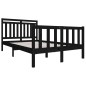 vidaXL Estructura de cama de madera maciza negra 120x200 cm vidaXL Estructura de cama de madera maciza negra 120x200 cm